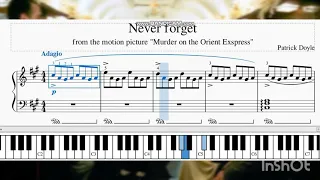 NEVER FORGET - P.Doyle | Красивая мелодия | Ноты|Murder on the Orient Express PIANOCOVER Title Theme