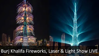 Burj Khalifa Fireworks | World Record Breaking Laser & Light Show | NYE 2023 | Happy New Year 2023