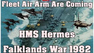 Fleet Air Arm are Coming HMS Hermes-Falklands War 1982  #sharkeyward #falklandswar #harrier #hermes