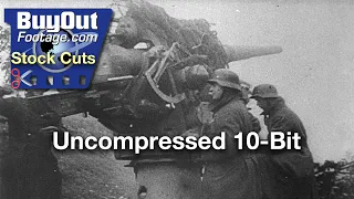 German Tank and Artillery Fire | Battle of the Bulge | WW2 Stock Footage