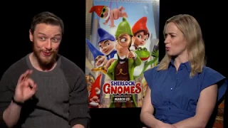 Sit Down w/ James McAvoy & Emily Blunt Talking 'Gnomeo & Juliet'
