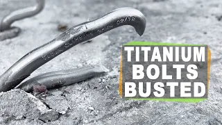 Bolt Buster - 6 TITANIUM glue in climbing bolts - break test in slow motion