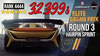 Asphalt 9 - Elite Grand Prix Round 3 - 32.399 - Hairpin Sprint (Easy Route)