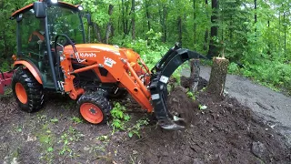 Can You Remove Stumps With A Grapple? Kubota LX2610 Compact Tractor. 573. 4K