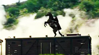 Zorro e il suo cavallo salgono su un treno | The Legend of Zorro | Clip in Italiano
