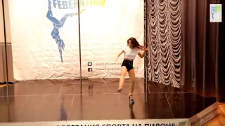 Всеукраинский чемпионат Лучшая Школа Украины Pole dance 2015".Коваленко Елена