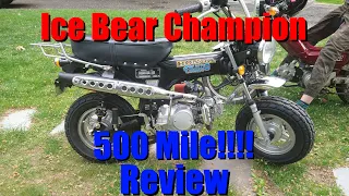 Honda  ct70 clone  IceBear champion 125cc  500 mile review  Part 2 How bad is it???