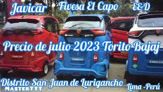 PRECIO de JULIO 2023 TORITO BAJAJ al CONTADO y CREDITO en SAN JUAN DE LURIGANCHO tienda VALDIVIA