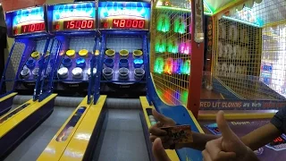 3 Across Arcade Game Ticket Redemption Adults Vs. Kids Challenge Gaming Center Battle - Who Wins?