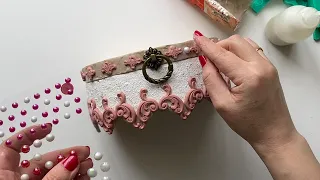 DIY 🐝🥰 Wonderful jewelry box made from cardboard | Cardboard crafts