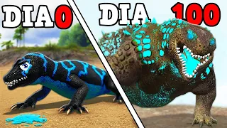 A PEQUENA LAGARTIXA EVOLUIU PARA UM GIGANTE KAIJU DOUG GODZILLA! 100 DIAS ARK