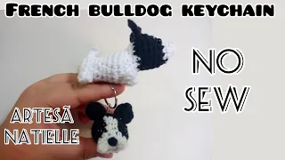 French Bulldog Amigurumi Keychain (No Sewing Need It)