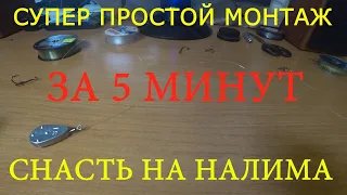 Супер простой монтаж снасти на НАЛИМА #рыбалка #донки #налим #снасти