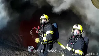 Hasiči Chodov (SO) - požár Mírová, 11.1.2024