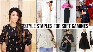 5 Style Staples for the Soft Gamine - Kibbe Body Typing | Amena Khan