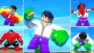 HULK Transformation w/ Red Hulk, Abomination & Lizard Transformations in Lego Marvel Super Heroes