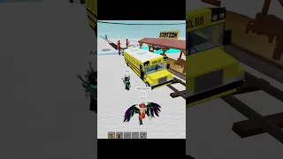 Train Hits Bus in Roblox!!!! #roblox #shorts