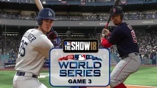 2018 World Series Game 3 Dodgers vs Red Sox | Game 3 Extra Innings MLB The Show 18 Sim