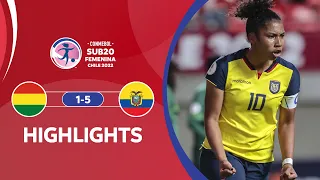 CONMEBOL Sub20 FEM 2022 | Bolivia 1-5 Ecuador | HIGHLIGHTS