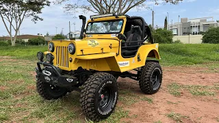 JEEP WILLYS 1954 COM MOTOR DE F-250!!!🔥 BODY LIFT, EIXOS E SUSPENSÃO TROCADOS!!! 🚜💨💨