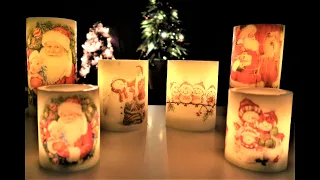 Last minute gifts, decoupage led candle super fast and easy