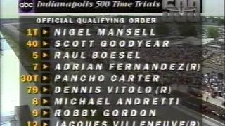 INDY 500 1994 - TIME TRIALS - POLE DAY I