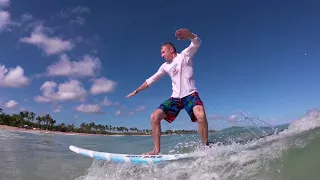 Surfing on Macao beach, Dominican Republic | Серфинг на пляже Макао, Доминикана