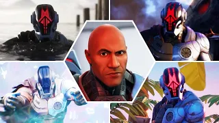 Evolution of The Foundation (Dwayne Johnson) in All Fortnite Trailers & Cutscenes