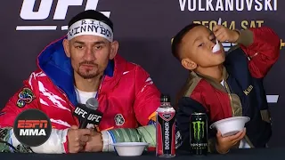 Max Holloway, Mini Blessed have a snack while talking fights | UFC 245 Press Conference | ESPN MMA