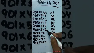 Table of 901 | Trick of table 901 | Learn the table of 901 #shorts #tricks #table
