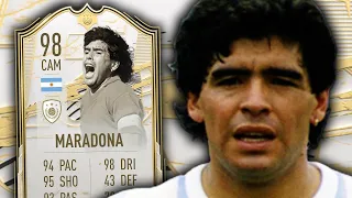 VA MUY BIEN ESTA CARTA!! 98 MARADONA PLAYER REVIEW FIFA 21 ULTIMATE TEAM