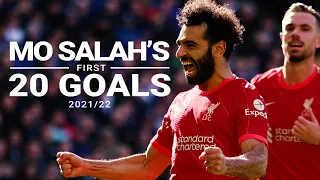 Mo Salah's 20 Premier League goals in the 2021/22 season so far for Liverpool