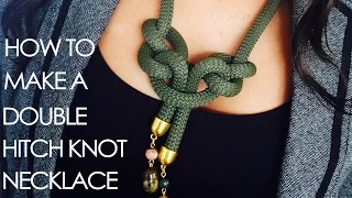 How to make a double cow hitch necklace