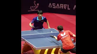 Shogo Tahara's serve in slow motion (50fps)