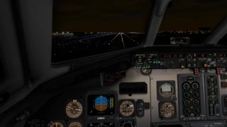 X-Plane 11 (Beta 3) Night Landing KLAX 24L in MD-82 default