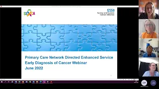 Primary care webinar on the PCN DES Early Diagnosis of Cancer 28 June 2022