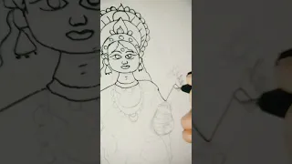 Quick simple and easy drawing of Goddess Laxmi maa #creator2creator #viral