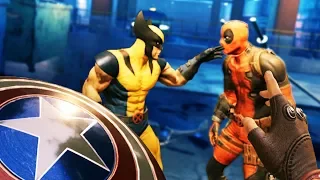 CAPTAIN AMERICA, WOLVERINE AND DEAD POOL IN VR!?!!! (Marvel Avengers Powers United VR Oculus Rift)