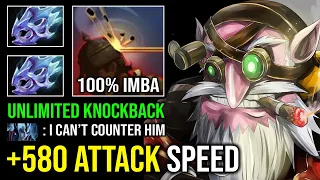 +580 ATTACK SPEED 100% Unlimited Knockback Nobody Can Get Close Against Hard Counter Sniper Dota 2