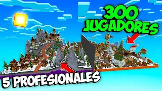 ENFRENTÉ a 5 CONSTRUCTORES PROFESIONALES vs 300 JUGADORES en MINECRAFT