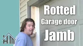 How to repair a garage door jamb, rotted wood. Easy! Home Mender