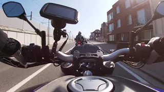 Yamaha mt 125: going across Belgium