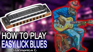 THIS IS GREAT FOR BEGINNERS, EASY BLUES  LICK HARMONICA ( C DIATONIC ), ARMÓNICA C, BLUES HARP C