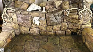 ВОДОПАД из ЦЕМЕНТА своими руками. ДЕКОРАТИВНЫЙ камень. Арт - бетон. Waterfall made of cement.