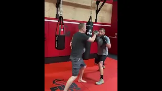 Justin Gaethje training for Michael Chandler