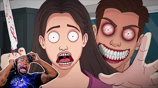 Reacting To True Story Scary Animations + My Own True Horror Story