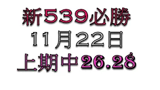 11月22日新539 必勝1上期中26.28