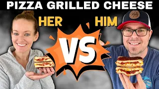 Pizza Grilled Cheese on the Griddle - Who Made it Better?