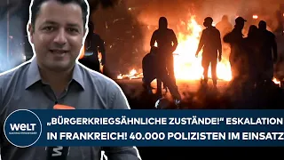 FRANKREICH: "Bürgerkriegsähnliche Zustände!" Eskalation im ganzen Land! 40.000 Polizisten im Einsatz