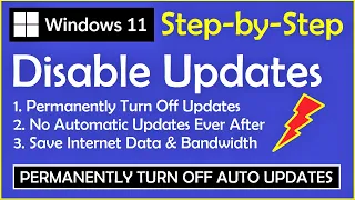 How to Stop Windows 11 Update Permanently | Disable Automatic Updates | Turn Off Auto Updates